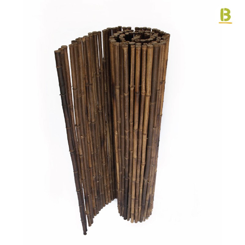 Black Bamboo Rolled fence Ø25