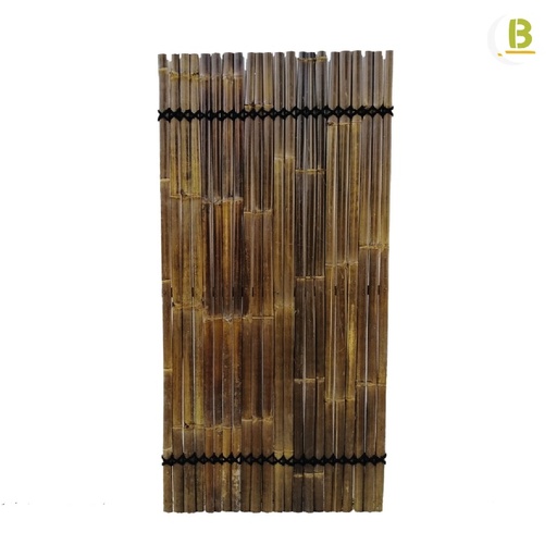 Black Bamboo slats fence panel 