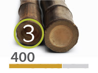Black Bamboo poles - 3-4-cm-en - 400m-en