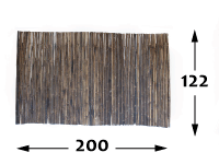 Black Bamboo rolled fence Ø25 - 122cm - 200cm-en